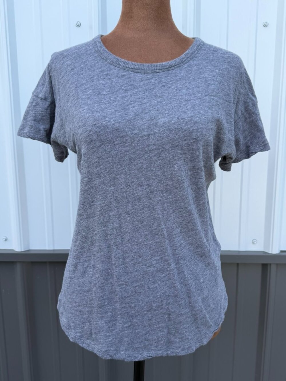 Madewell Soft Cotton Tee – Gray, Size XS